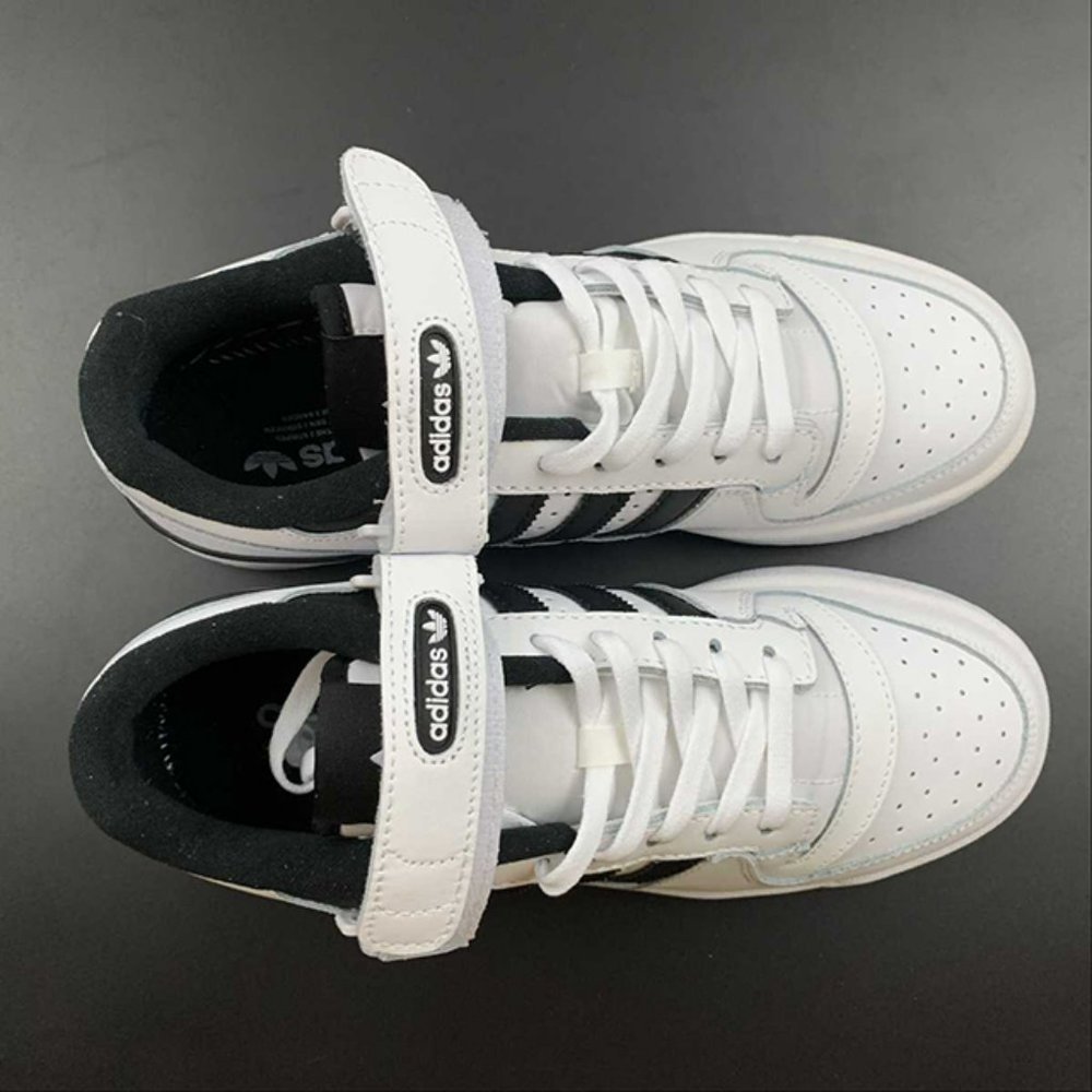 adidas Forum Low White Core Black Mens Sneakers - Picture 9 of 15